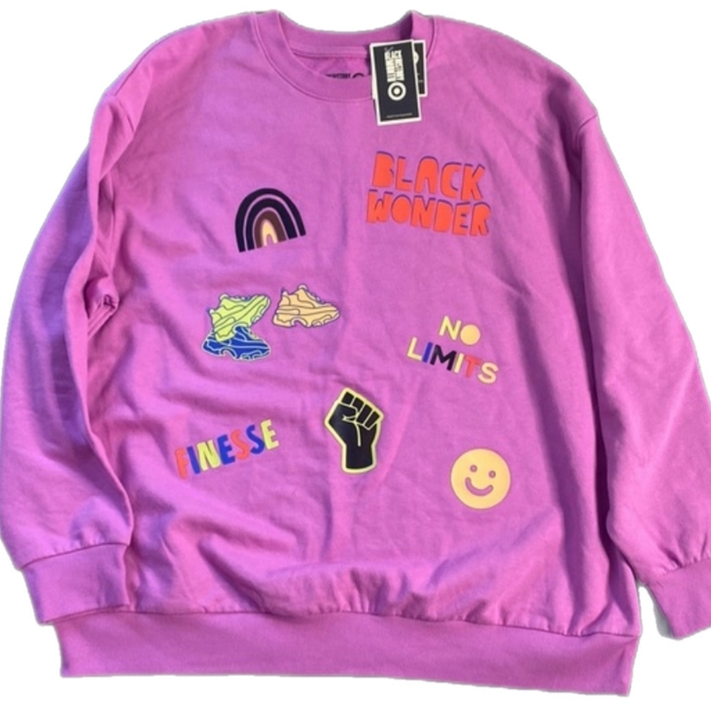 Black history month, women’s, XL, pink sweatshirt, NWT
